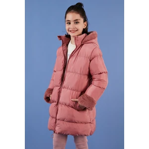 Içi Yumuşak Astarlı Kapüşonlu Şişme Mont Kız Çocuk Mont 5761981