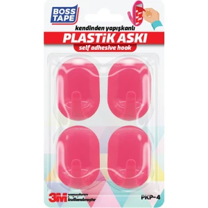 Boss Tape 3M Bantlı Mutfak Banyo Havlu Bornoz Pembe Duvar Askısı