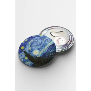 Atölye Çizgi Vincent Van Gogh Starry Night Magnet Açacak 58MM