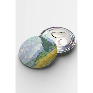 Atölye Çizgi Van Gogh Wheat Field Magnet Açacak 58MM
