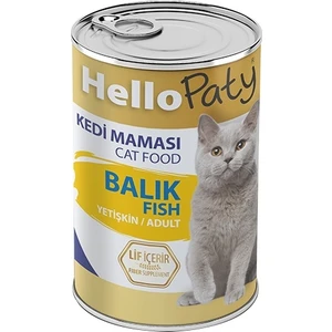 Hello Paty Yetişkin Balık Etlı Kedı Konserve Maması 12 Adet x 415 gr
