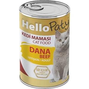 Hello Paty Yetişkin Dana Etlı Kedı Konserve Maması 24 Adet x 415 gr