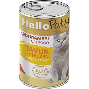 Hello Paty Yetişkin Tavuk Etlı Kedı Konserve Maması 24 Adet x 415 gr