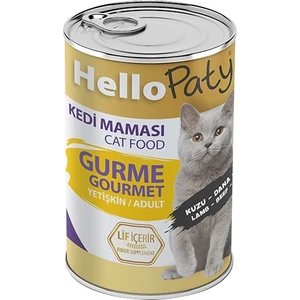 Hello Paty Yetişkin Gurme Etlı Kedı Konserve Maması 24 Adet x 415 gr