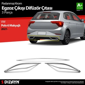 Drs Tuning Volkswagen Polo 6 Hb Makyajlı Krom Egzoz Çıkışı Difüzör 2021 Üzeri