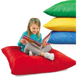 Elyaf Sepeti 70X70 cm  Kırmızı Yer Minderi Kreş Minderi Oturma Minderi Balkon Minderi