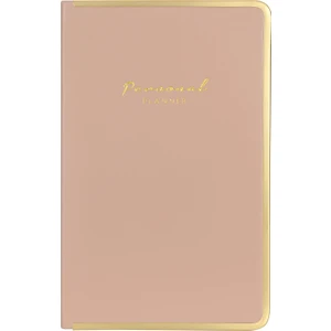 Victoria's Journals Monaco Vegan Deri Sert Kapak Defter 13 x 21 cm Çizgili Pudra