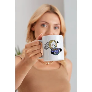 Elimin Ucunda Beni Kahvemle Baş Başa Bırakın Model Baskılı Özel Baskı Tasarım Porselen Kupa Mug Bardak Hediyelik