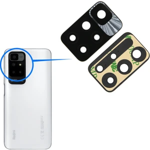 Xiaomi Redmi 10 Uyumlu Arka Kamera Camı Lens Yapışkanlı