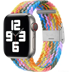 Apple Watch Uyumlu Yeni Ayarlanabilir    Örgülü Esnek Kordon 42MM 44MM 45MM 49 mm Pr Pro 2034