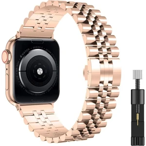 Apple Watch Uyumlu 49-45-44-42MM Rolex Metal Kordon