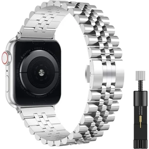 Apple Watch Uyumlu 49-45-44-42MM Rolex Metal Kordon
