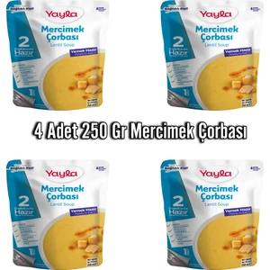 4 Adet 250 gr Mercimek Çorbası Aç Isıt Ye Hazır Yemek