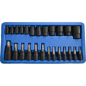 Torx (Tork) Lokma Seti 1/2 1/4 3/8 25 Parça T8-T60 / E4 - E22