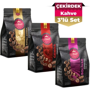 Anisah Coffee Bolivar Genoa ve Extra Aroma Espresso 3 x 1000 Gram Set