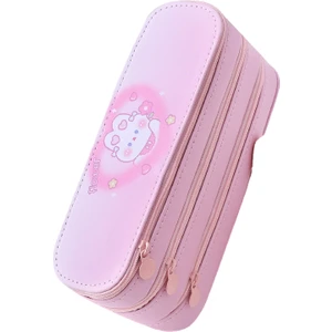 FastDeal Store Büyük Kapasiteli Okula Dönüş Çift Katmanlı Kalem Kutusu, Basit Kız Kalpli Kalem Çantası, Öğrenci Sevimli Kırtasiye Kalem Kutusu, Ödül Hediyesi, Ortaokul ve Ilkokul (Yurt Dışından)