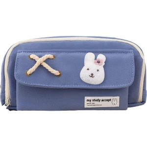 FastDeal Store Kızlar, Erkekler ve Kızlar, Ilkokul ve Ortaokul Öğrencileri Için Büyük Kapasiteli Basit Kalem Kutusu 2023 Yeni Popüler Kırtasiye Kalem Kutusu (Ücretsiz 6 Kalem, Tavşan Broş) (Yurt Dışından)