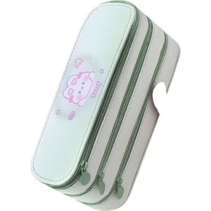 FastDeal Store Büyük Kapasiteli Okula Dönüş Çift Katmanlı Kalem Kutusu, Basit Kız Kalpli Kalem Çantası, Öğrenci Sevimli Kırtasiye Kalem Kutusu, Ödül Hediyesi, Ortaokul ve Ilkokul (Yurt Dışından)