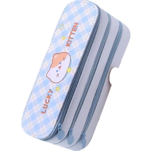 FastDeal Store Büyük Kapasiteli Okula Dönüş Çift Katmanlı Kalem Kutusu, Basit Kız Kalpli Kalem Çantası, Öğrenci Sevimli Kırtasiye Kalem Kutusu, Ödül Hediyesi, Ortaokul ve Ilkokul (Yurt Dışından)