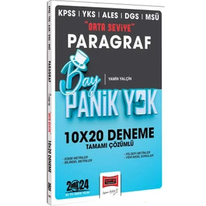 Yargı Yayınevi 2024 KPSS YKS MSÜ Bay Panik Yok Paragraf Orta Seviye 10 x 20 Tamamı Çözümlü Deneme