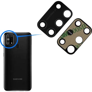 Samsung Galaxy M31 Uyumlu Arka Kamera Camı Lens Yapışkanlı