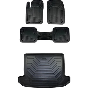 Fıat Fıorıno Halı Zemin 2008 ve Sonrası 3D Luna Kauçuk Oto Paspas ve Araca Özel Bagaj Havuzu Set