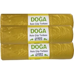 120X150 cm Hantal Çöp Torbası 700 gr Sarı 10 Adet
