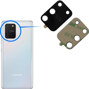 Samsung Galaxy S10 Lite Uyumlu Arka Kamera Camı Lens Yapışkanlı