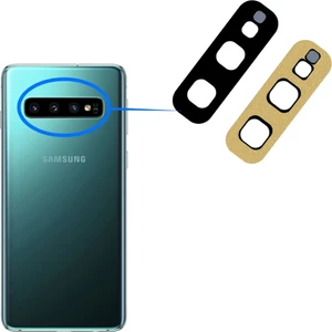 Samsung Galaxy S10E Uyumlu Arka Kamera Camı Lens Yapışkanlı