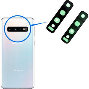 Samsung Galaxy S10 - S10 Plus Uyumlu Arka Kamera Camı Lens Yapışkanlı