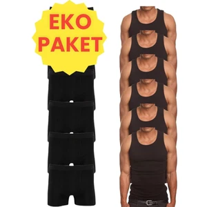 Mood Agenda Eko Set 12'li Paket Erkek Iç Çamaşır Seti 6 Adet Atlet 6 Adet