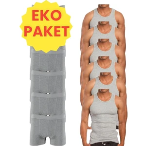 Mood Agenda Eko Set 12'li Paket Erkek Iç Çamaşır Seti 6 Adet Atlet 6 Adet