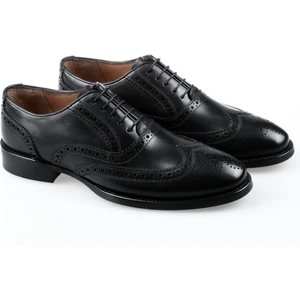 Yetiş Luxury Erkek  Deri Kendinden Özel Desenli Klasik Ayakkabı