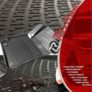 Opel Corsa (Elektrikli) 2021+ Rizline 3D Siyah Paspas Universal