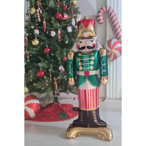Yeşil Kurşun Asker Folyo Balon Yılbaşı Balonu Fındıkkıran Nutcracker Şekilli Folyo Balon