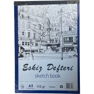 Eskiz Defterı A3 Dikişli 110 gr 50  Yaprak