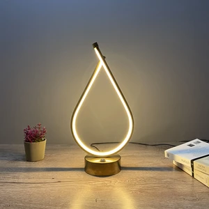 Asva Design Damla Dekoratif Beyaz LED Masa Lambası Abajur