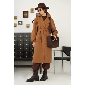 Kolu Lastikli Trençkot Taba