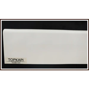 By İstanbul Lake Pvc Kaplama Saten Beyaz 8 cm Parke Süpürgelik 10 Adet 25 Mt