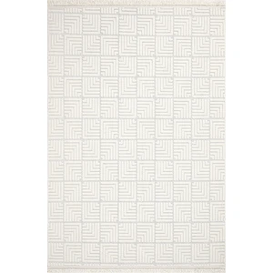 Dreamer Krem Geometrik Polyester Makine Alan Halısı