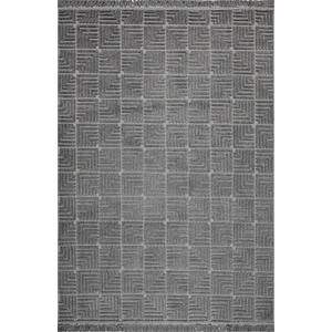 Celistila Antrasit Geometrik Polyester Makine Alan Halısı