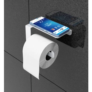 Mova Dizayn Raflı Rulo Kağıt Havluluk Peçetelik Banyo Mutfak Tuvalet Kağıdı Tutacağı Metal