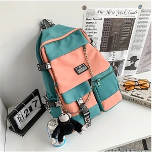 Sırt Çantaları Unisex Harajuku Kore Tarzı Lise Öğrenci Sırt Çantası Büyük Kapasite Erkek ve Kız Yeni Moda (Yurt Dışından)