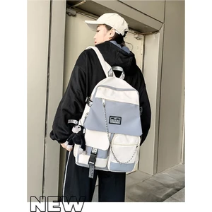 Sırt Çantaları Unisex Harajuku Kore Tarzı Lise Öğrenci Sırt Çantası Büyük Kapasite Erkek ve Kız Yeni Moda (Yurt Dışından)