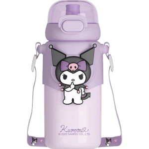 Sanrio Çocuk Sevimli Termos Bardak Kuromi Saman Su Bardağı (Yurt Dışından)