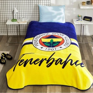 Lisanslı Tek Kişilik Fenerbahçe Sarı Lacivert Battaniye