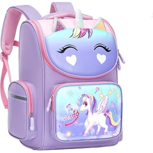 Unicorn Okul Çantası Ilkokul Öğrencileri Bir, Iki, Üç Ila Altıncı Sınıf Çocukları ve 6-12 Yaş Arası Kız Çocukları, Omurga ve Omuzlardaki Yükü Azaltmak Için (Yurt Dışından)