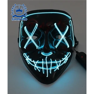 LED Işıklı Maske V Vendetta Cadılar Bayramı Korku Maskesi Maskeli Balo Giyinmek Sahne El Korku Hayalet Yüz Maskesi (Yurt Dışından)