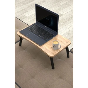 Kadın Girişimci Ve Üretim Kooperatifi Katlanır Laptop Masası Sehpası Çalışma Yatak Kahvaltı Masası 60X35 cm Atlantik Çam