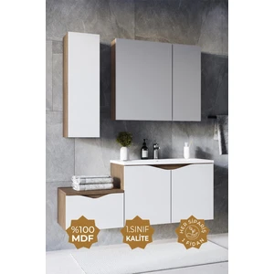 Teta Home Manila 100CM Mdf Banyo Seti + Boy Dolap